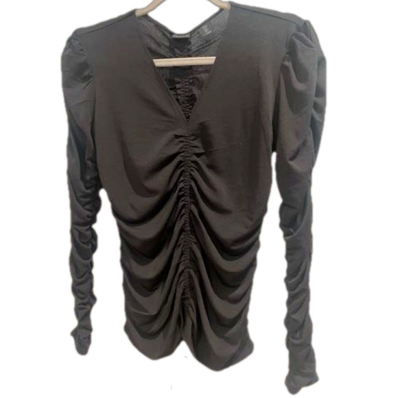 Tahari Tops - Tahari Black Ruched Blouse - sz Small
